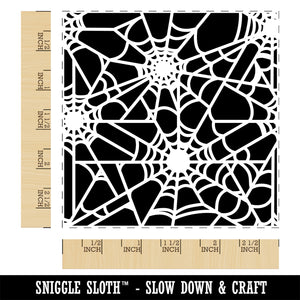 Dark Spider Web Pattern Square Rubber Stamp for Stamping Crafting