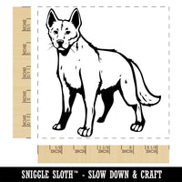 Dingo Australian Wild Dog Square Rubber Stamp for Stamping Crafting