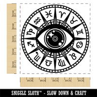 Astrological Zodiac All Seeing Eye Square Rubber Stamp for Stamping Crafting