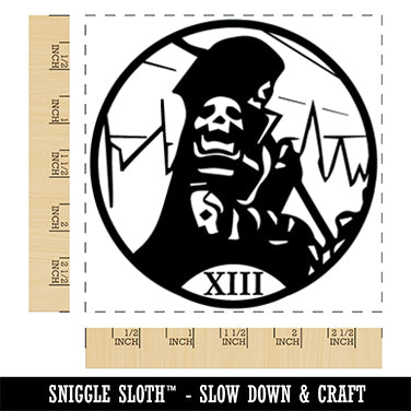 Death Tarot Major Arcana Square Rubber Stamp for Stamping Crafting