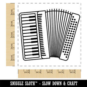 Piano Accordion Musical Instrument Square Rubber Stamp for Stamping Crafting