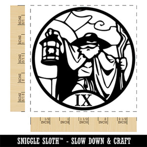 The Hermit Tarot Major Arcana Square Rubber Stamp for Stamping Crafting