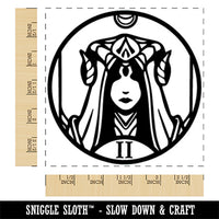 The High Priestess Tarot Major Arcana Square Rubber Stamp for Stamping Crafting