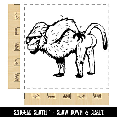 Baboon Monkey Butt Square Rubber Stamp for Stamping Crafting