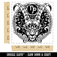 Capricorn Astrological Zodiac Sign Horoscope Square Rubber Stamp for Stamping Crafting