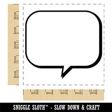 Comic Book Talk Bubble Square Rubber Stamp for Stamping Crafting