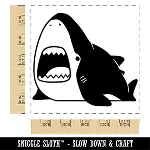 Cute Beached Shark Square Rubber Stamp for Stamping Crafting