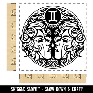 Gemini Astrological Zodiac Sign Horoscope Square Rubber Stamp for Stamping Crafting