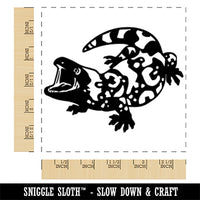 Gila Monster Venomous Lizard Square Rubber Stamp for Stamping Crafting