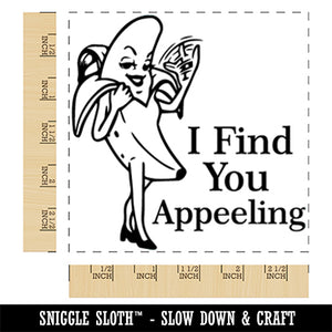 I Find You Appeeling Appealing Banana Square Rubber Stamp for Stamping Crafting