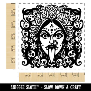 Kali Indian Goddess of Destruction and Change Square Rubber Stamp for Stamping Crafting