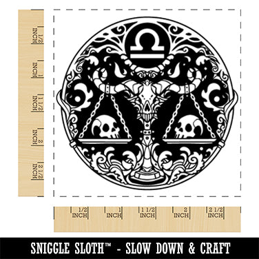Libra Astrological Zodiac Sign Horoscope Square Rubber Stamp for Stamping Crafting