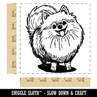 Pomeranian Small Cute Dog Square Rubber Stamp for Stamping Crafting