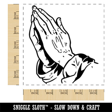 Praying Prayer Hands Christian Religious Square Rubber Stamp for Stamping Crafting