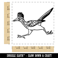 Quick Running Roadrunner Bird Square Rubber Stamp for Stamping Crafting