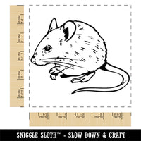 Realistic Mouse Rodent Square Rubber Stamp for Stamping Crafting