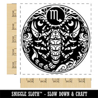 Scorpio Astrological Zodiac Sign Horoscope Square Rubber Stamp for Stamping Crafting