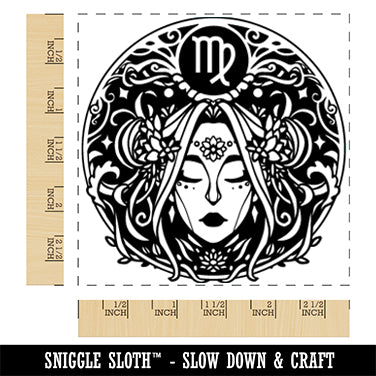 Virgo Astrological Zodiac Sign Horoscope Square Rubber Stamp for Stamping Crafting