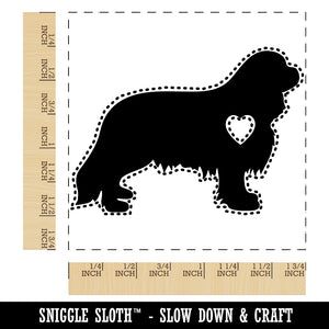 Cavalier King Charles Spaniel Dog with Heart Square Rubber Stamp for Stamping Crafting