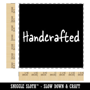 Handcrafted in Box Square Rubber Stamp for Stamping Crafting