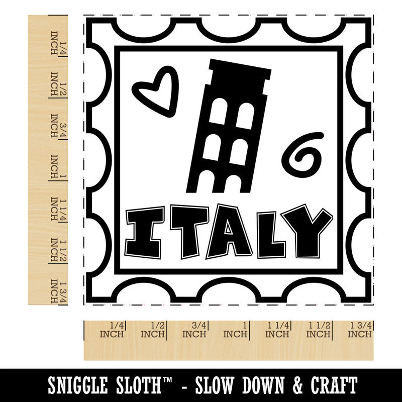 Italy Passport Travel Square Rubber Stamp for Stamping Crafting