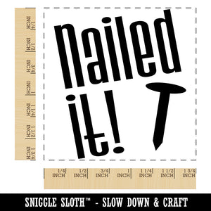 Nailed It Teacher Motivation Square Rubber Stamp for Stamping Crafting