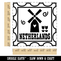 Netherlands Passport Travel Square Rubber Stamp for Stamping Crafting