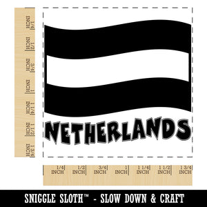 Netherlands Waving Flag Cute Square Rubber Stamp for Stamping Crafting