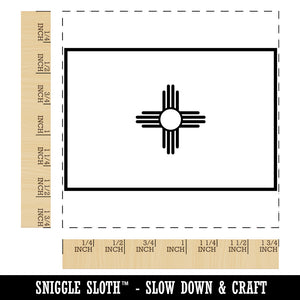 New Mexico Flag Square Rubber Stamp for Stamping Crafting