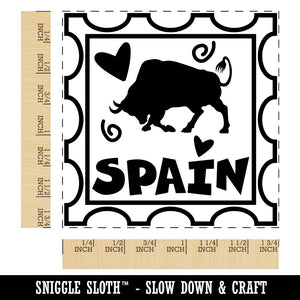 Spain Passport Travel Square Rubber Stamp for Stamping Crafting