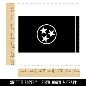 Tennessee Flag Square Rubber Stamp for Stamping Crafting