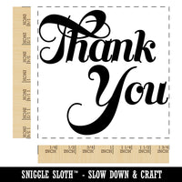 Thank You Elegant Text Square Rubber Stamp for Stamping Crafting