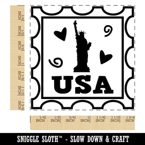 USA United States of America Passport Travel Square Rubber Stamp for Stamping Crafting