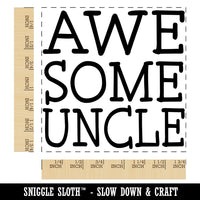 Awesome Uncle Fun Text Square Rubber Stamp for Stamping Crafting