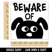 Beware of Dog Funny Doodle Square Rubber Stamp for Stamping Crafting