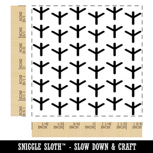 Bird Tracks Background Square Rubber Stamp for Stamping Crafting