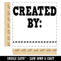 Created By Fill In Square Rubber Stamp for Stamping Crafting