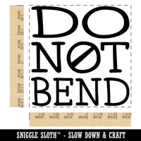 Do Not Bend Stacked Fun Text Square Rubber Stamp for Stamping Crafting