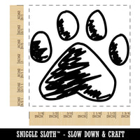 Dog Paw Sketch Square Rubber Stamp for Stamping Crafting