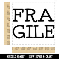 Fragile Stacked Fun Text Square Rubber Stamp for Stamping Crafting