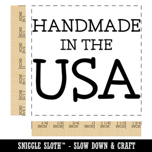 Handmade in the USA America Square Rubber Stamp for Stamping Crafting