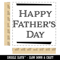 Happy Father's Day Handsome Text Square Rubber Stamp for Stamping Crafting