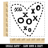 Heart XO Love Square Rubber Stamp for Stamping Crafting