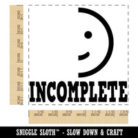 Incomplete Half Happy Face Teacher Correction Square Rubber Stamp for Stamping Crafting