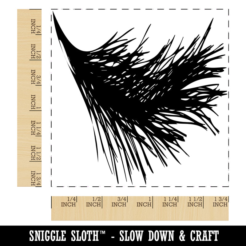 Pine Tree Needles Branch Sketch Square Rubber Stamp for Stamping Crafting