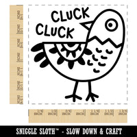 Silly Chicken Doodle Cluck Square Rubber Stamp for Stamping Crafting