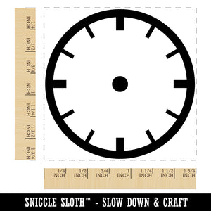 Blank Clock Telling Time Math Teacher School Square Rubber Stamp for Stamping Crafting