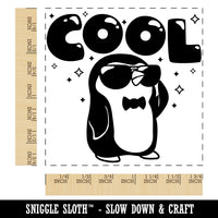 Cool Penguin Square Rubber Stamp for Stamping Crafting