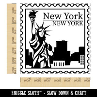 New York Destination Travel Square Rubber Stamp for Stamping Crafting