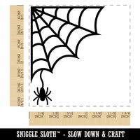 Web Corner With Spider Halloween Square Rubber Stamp for Stamping Crafting